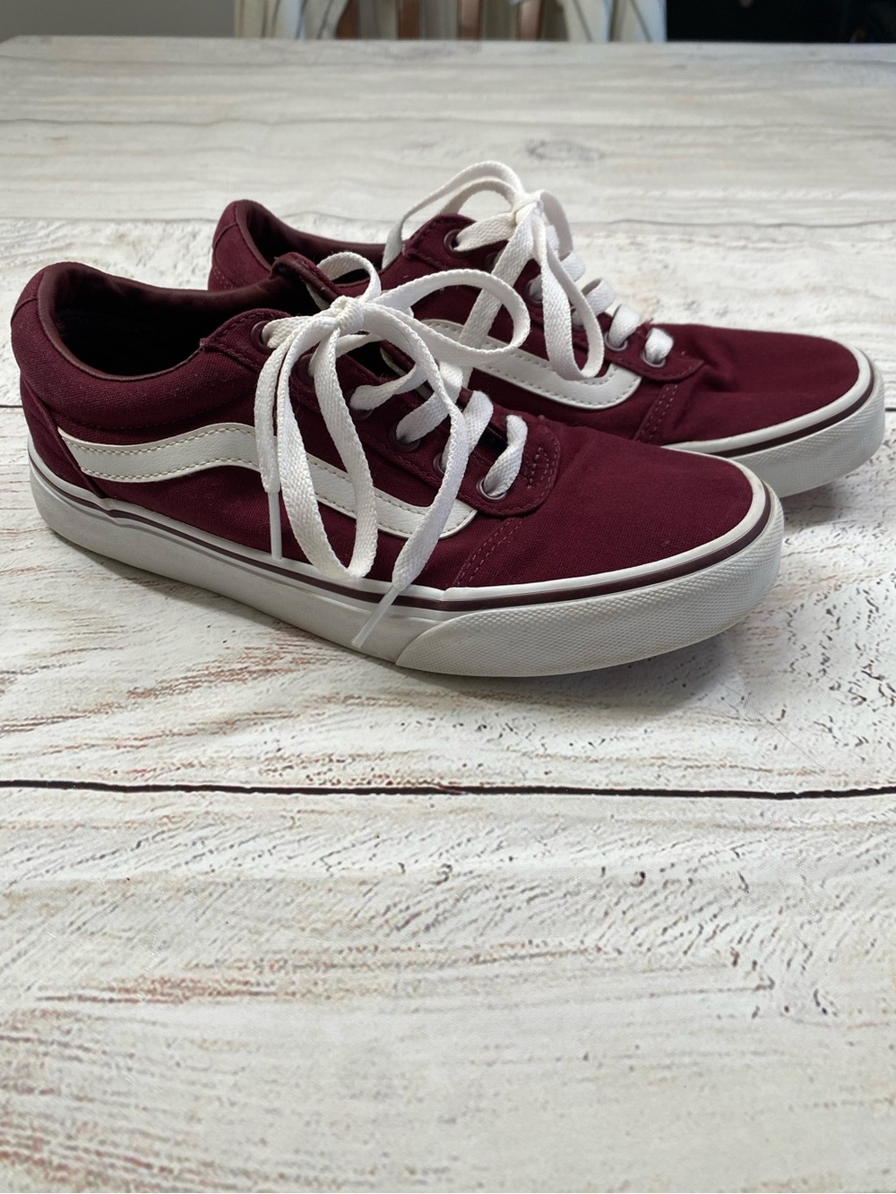 Vans Old Skool Sneakers Burgundy & White US 7.5